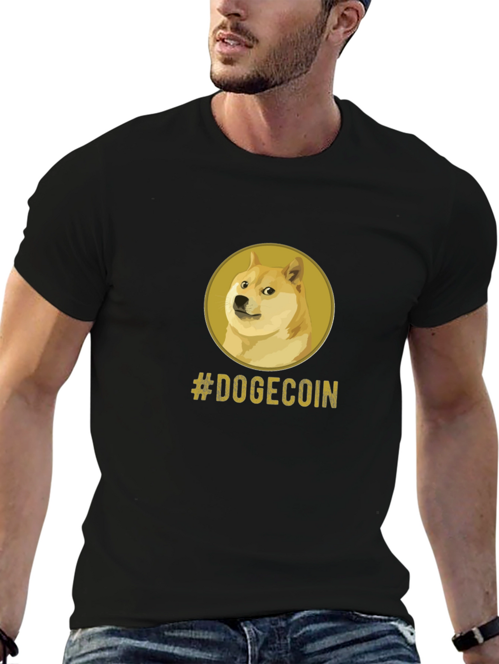 Dogecoin Meme Black T-Shirt - Crypto Currency Tee