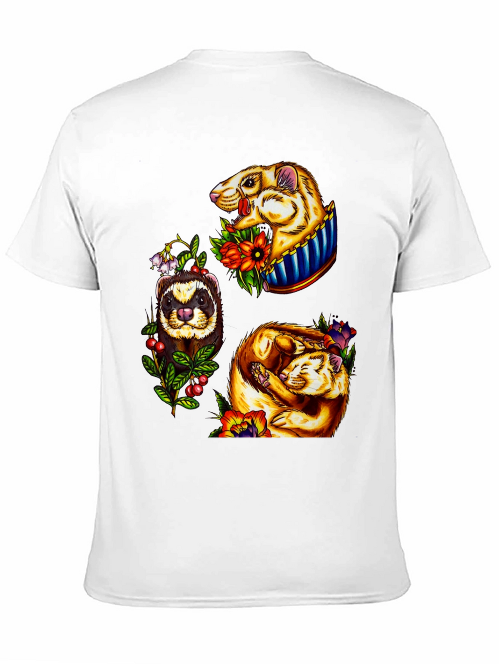 Ferret Graphic T-Shirt - Stylish Animal Tee