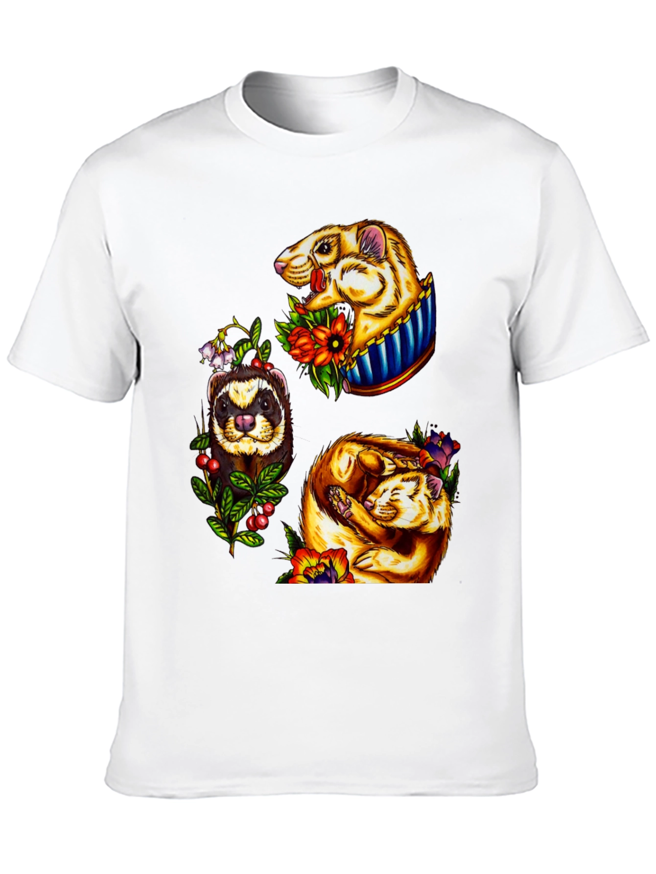 Ferret Graphic T-Shirt - Stylish Animal Tee