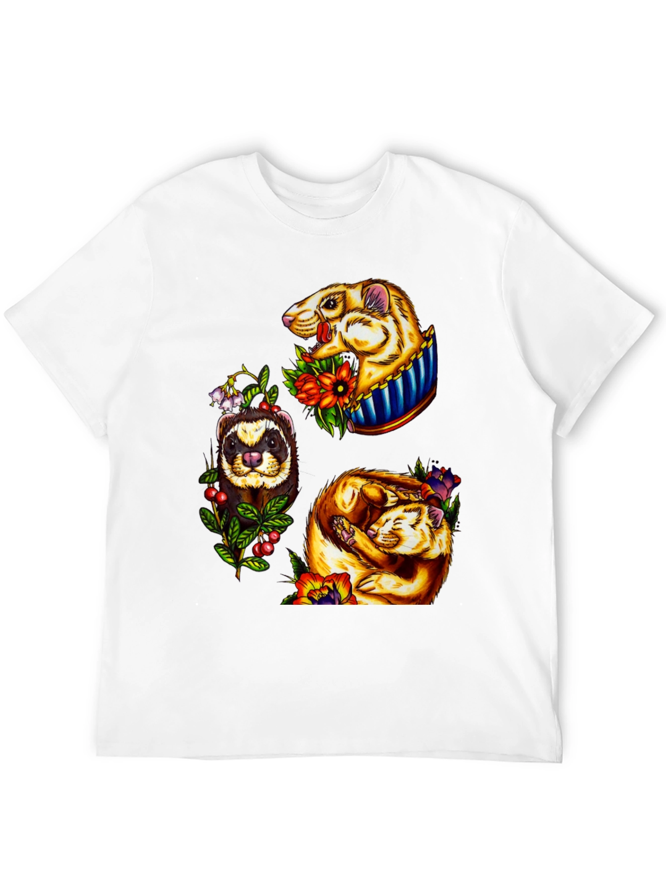 Ferret Graphic T-Shirt - Stylish Animal Tee