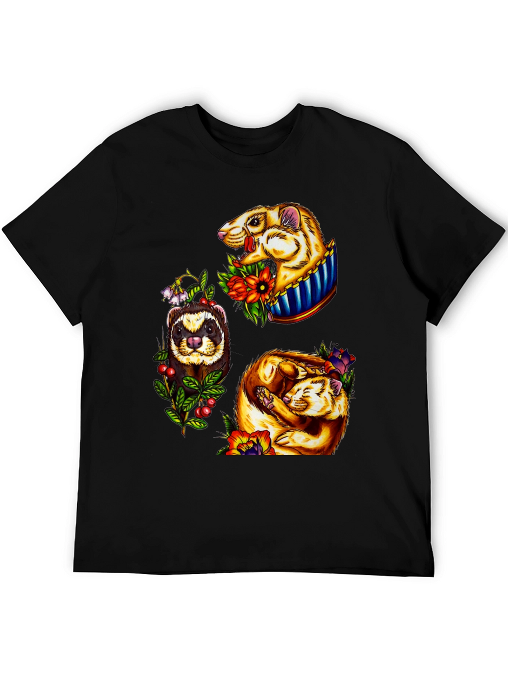 Ferret Graphic T-Shirt - Stylish Animal Tee