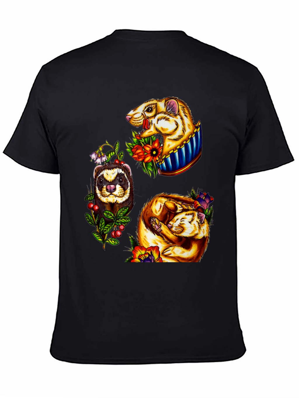 Ferret Graphic T-Shirt - Stylish Animal Tee