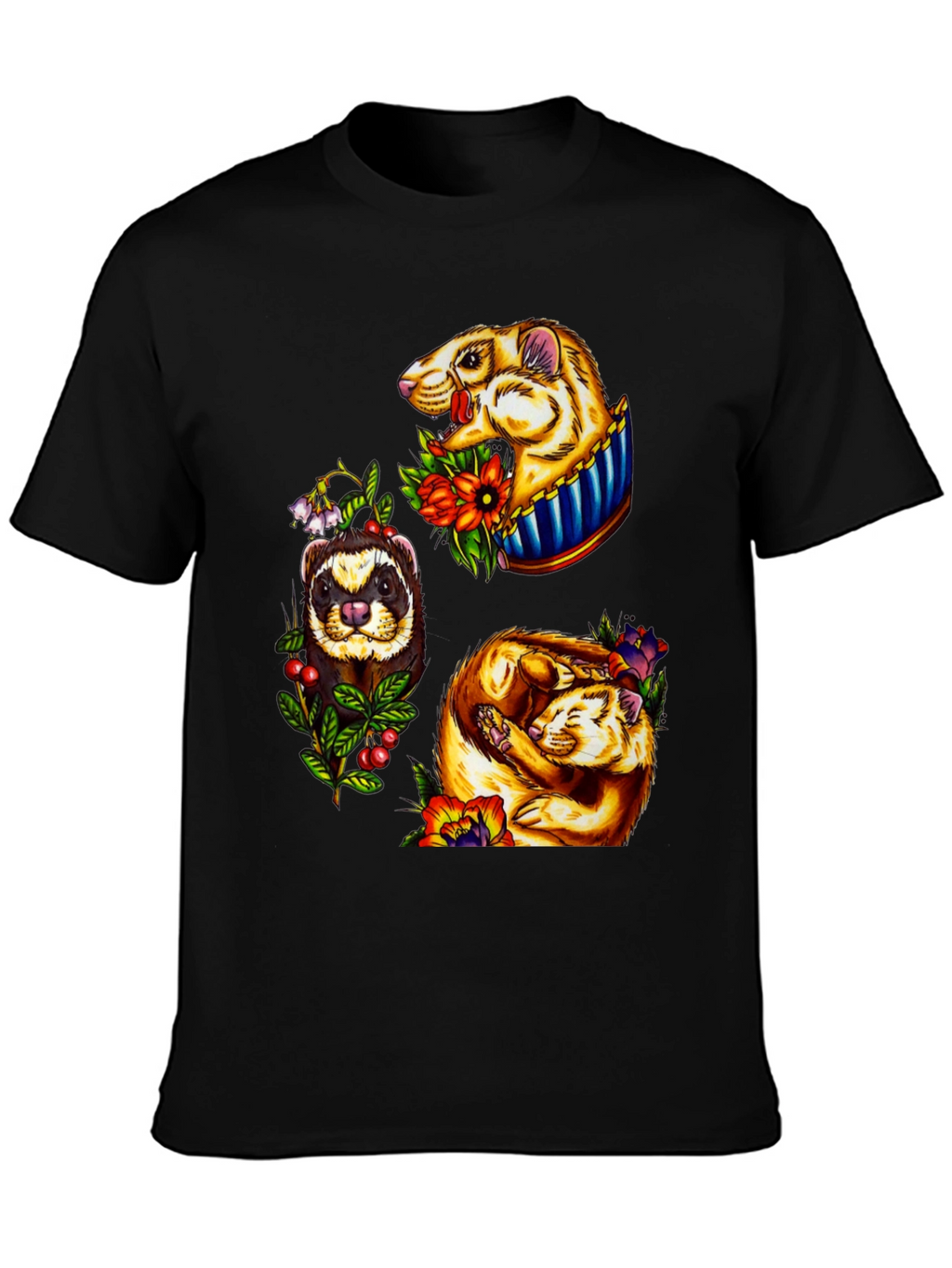 Ferret Graphic T-Shirt - Stylish Animal Tee