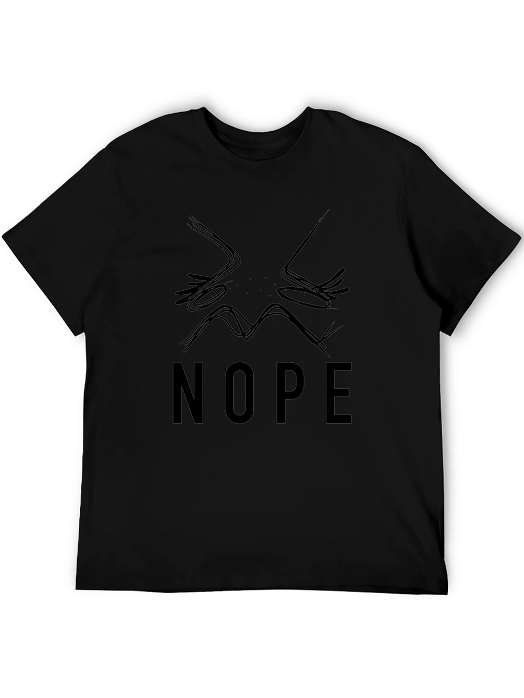 Nope Graphic Tee - Black Cotton T-Shirt