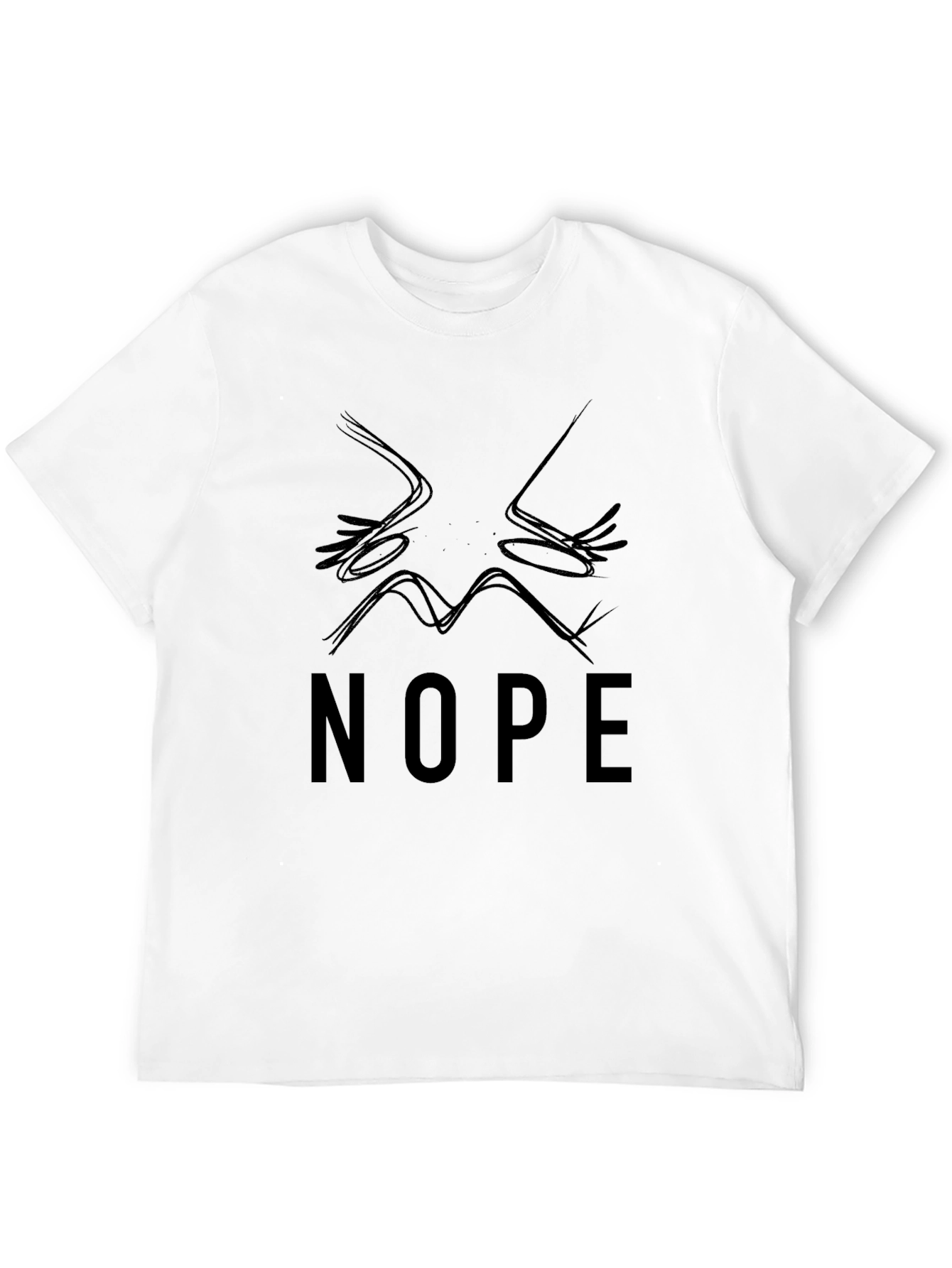 Nope Graphic Tee - Black Cotton T-Shirt