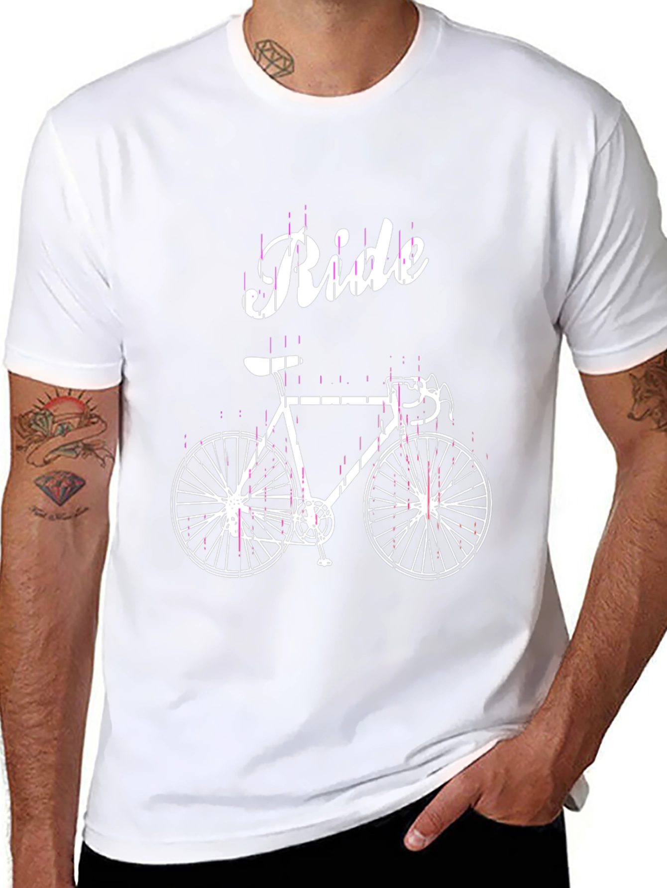 Ride Bicycle Graphic Tee - Cool Cycling Shirt