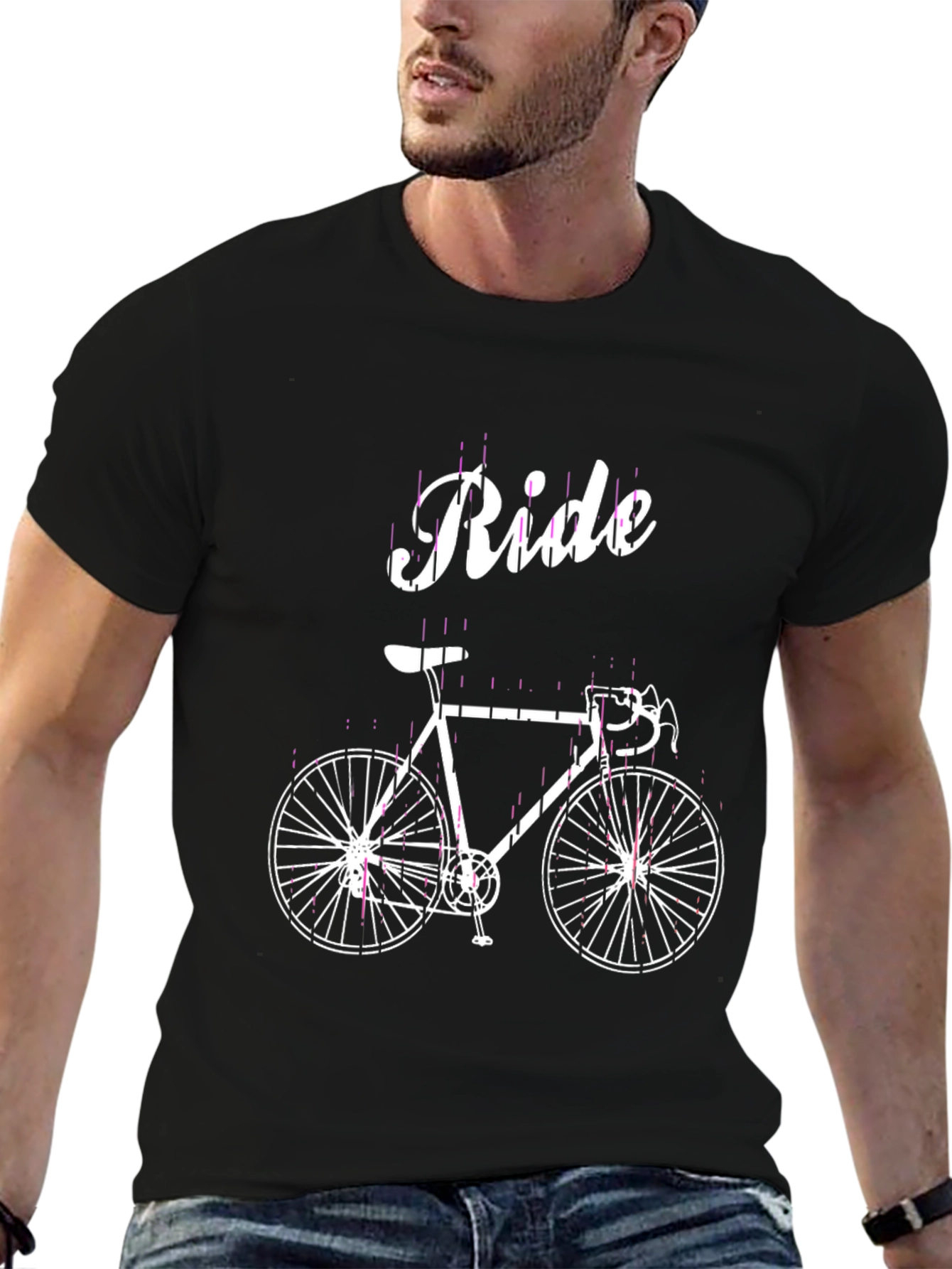 Ride Bicycle Graphic Tee - Cool Cycling Shirt