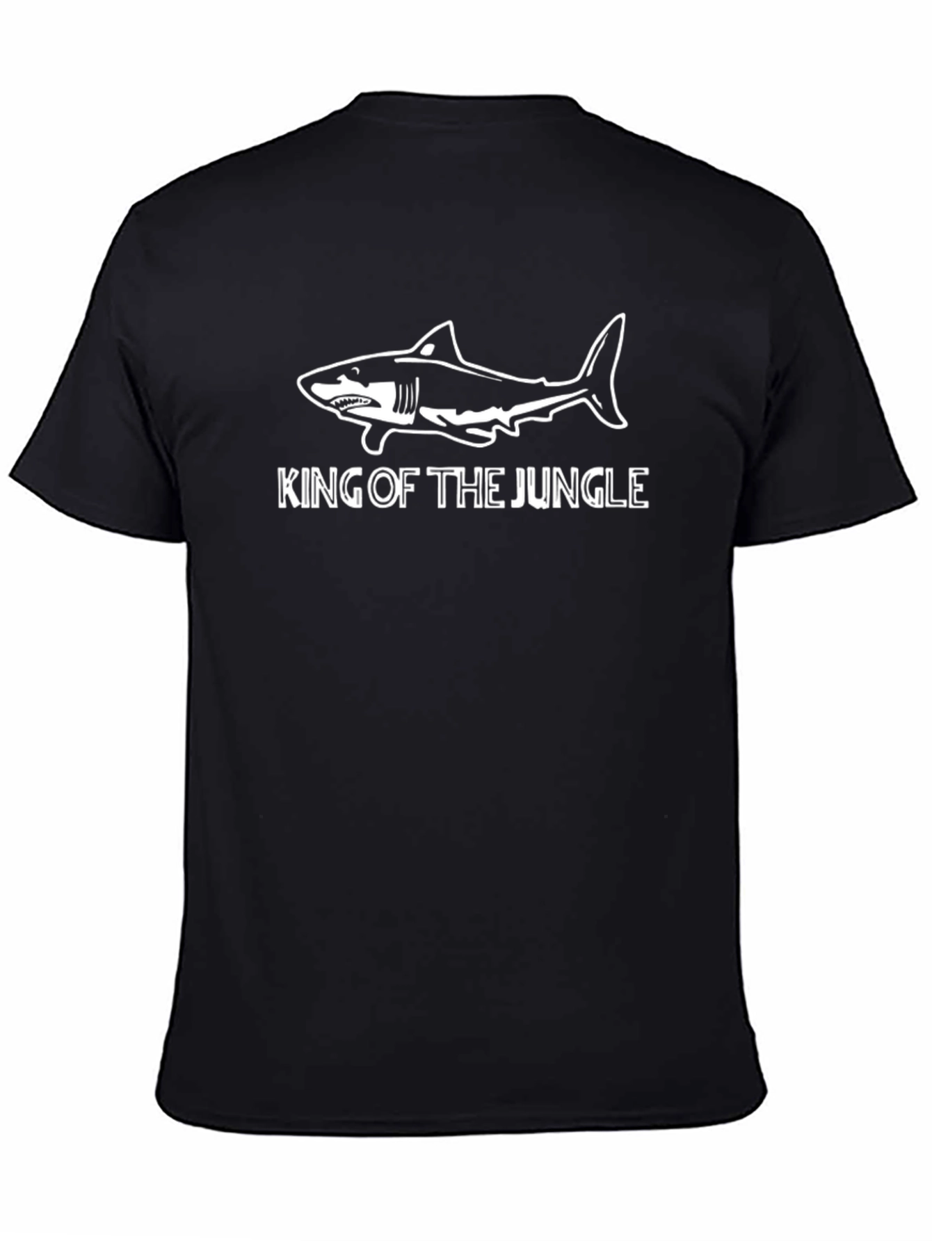 King of the Jungle Shark Graphic Tee - Black