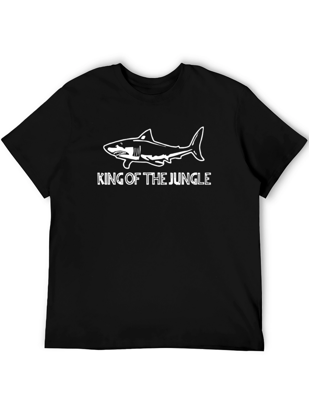 King of the Jungle Shark Graphic Tee - Black