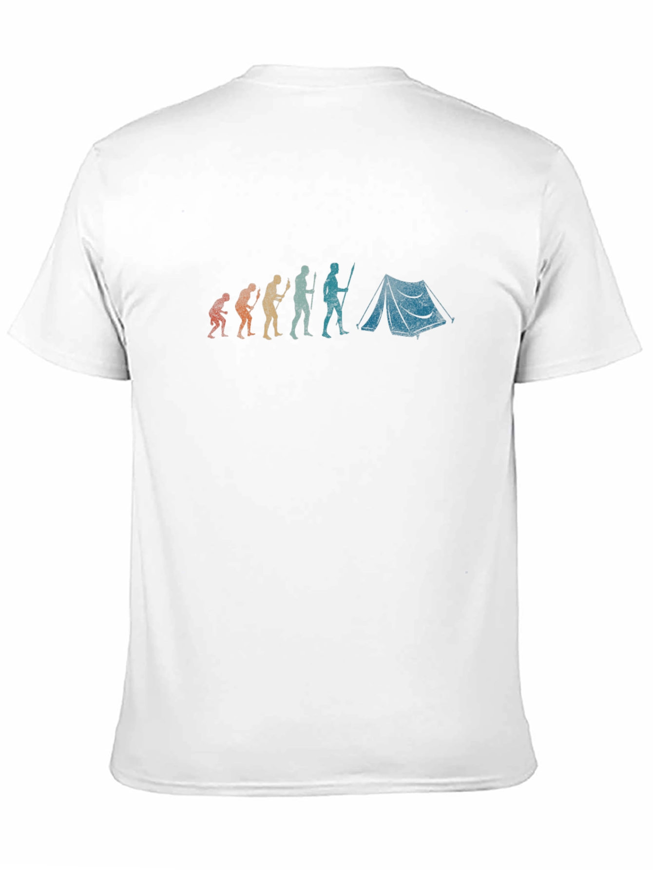Evolution of Camping Graphic T-Shirt - Black
