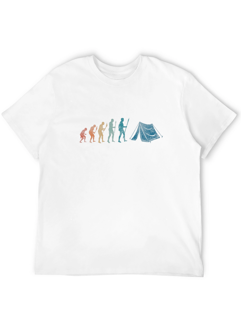 Evolution of Camping Graphic T-Shirt - Black