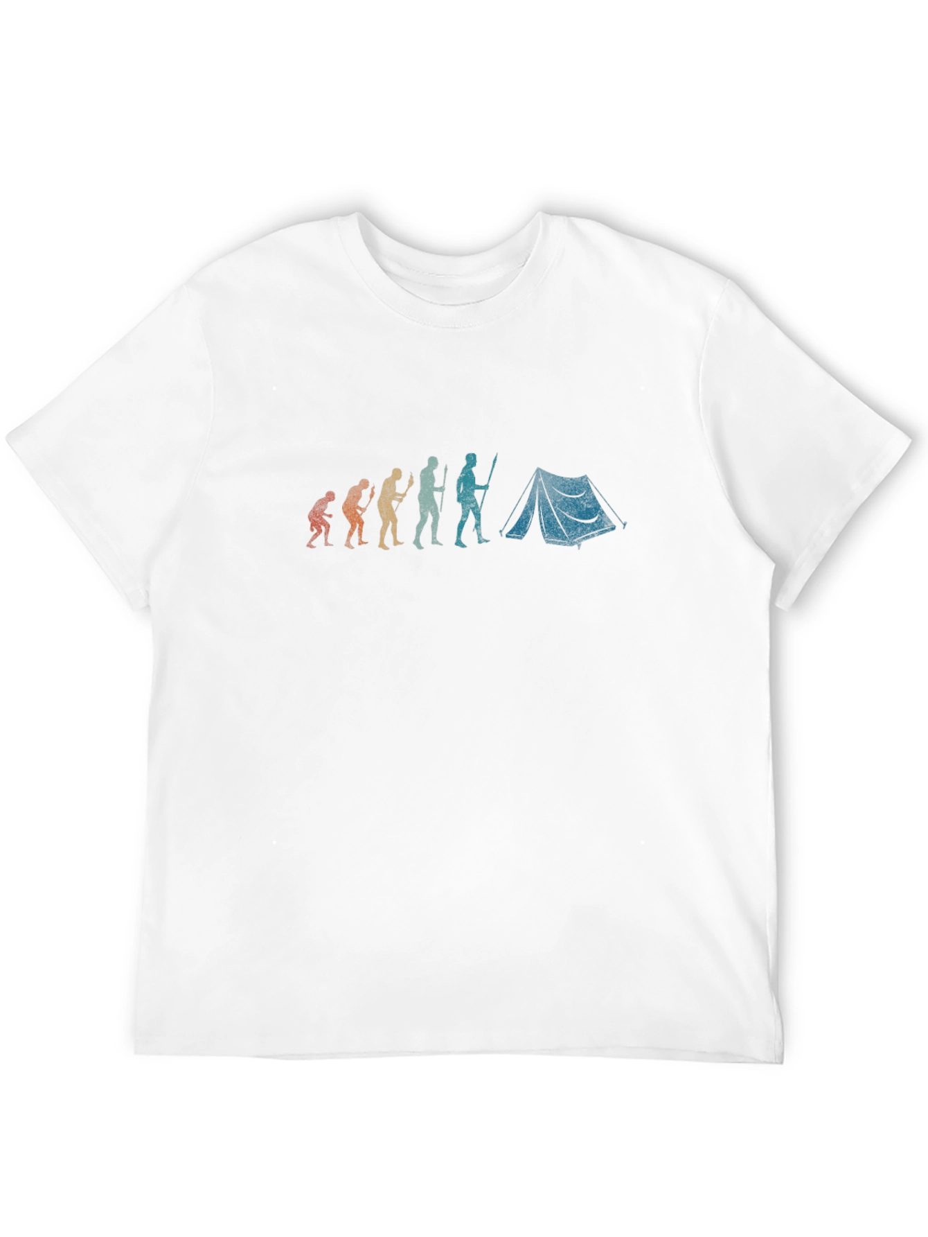 Evolution of Camping Graphic T-Shirt - Black