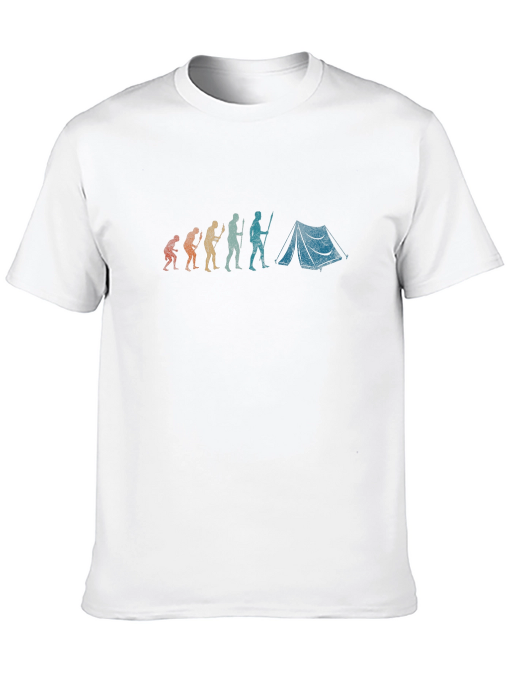 Evolution of Camping Graphic T-Shirt - Black
