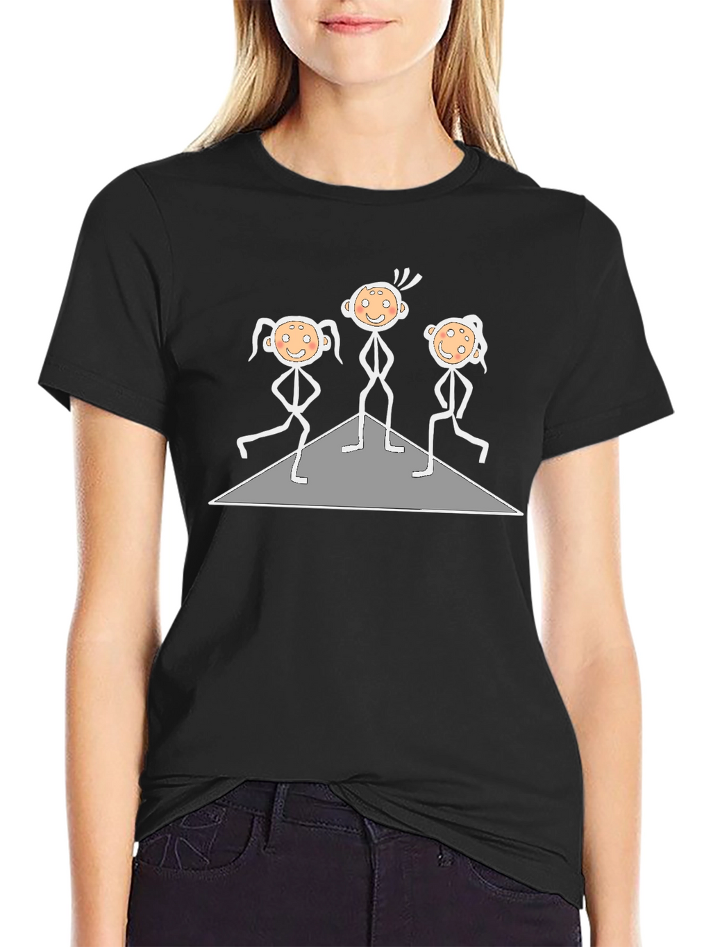 Stick Figure Band T-Shirt - Black Cotton Tee