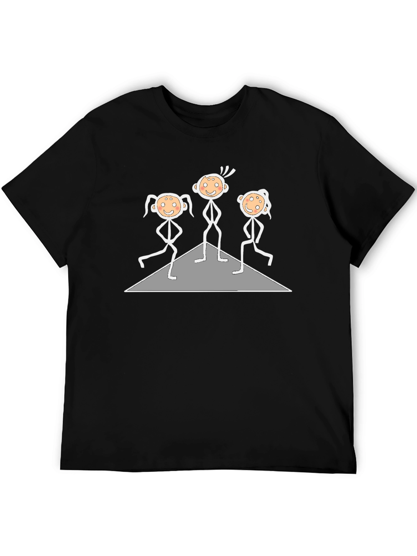 Stick Figure Band T-Shirt - Black Cotton Tee