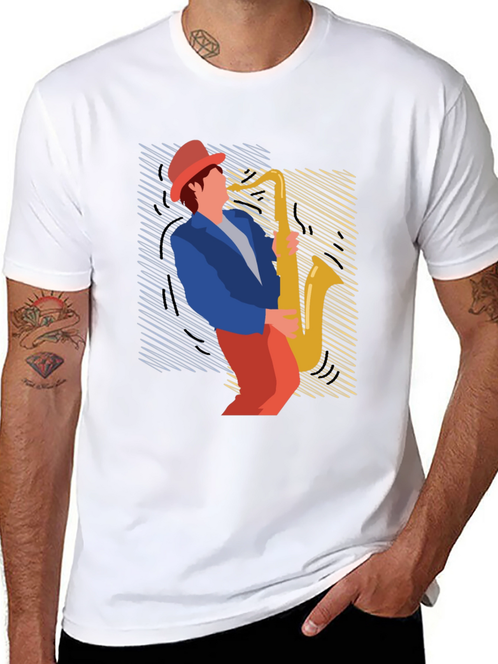 Jazz Saxophone Graphic Tee