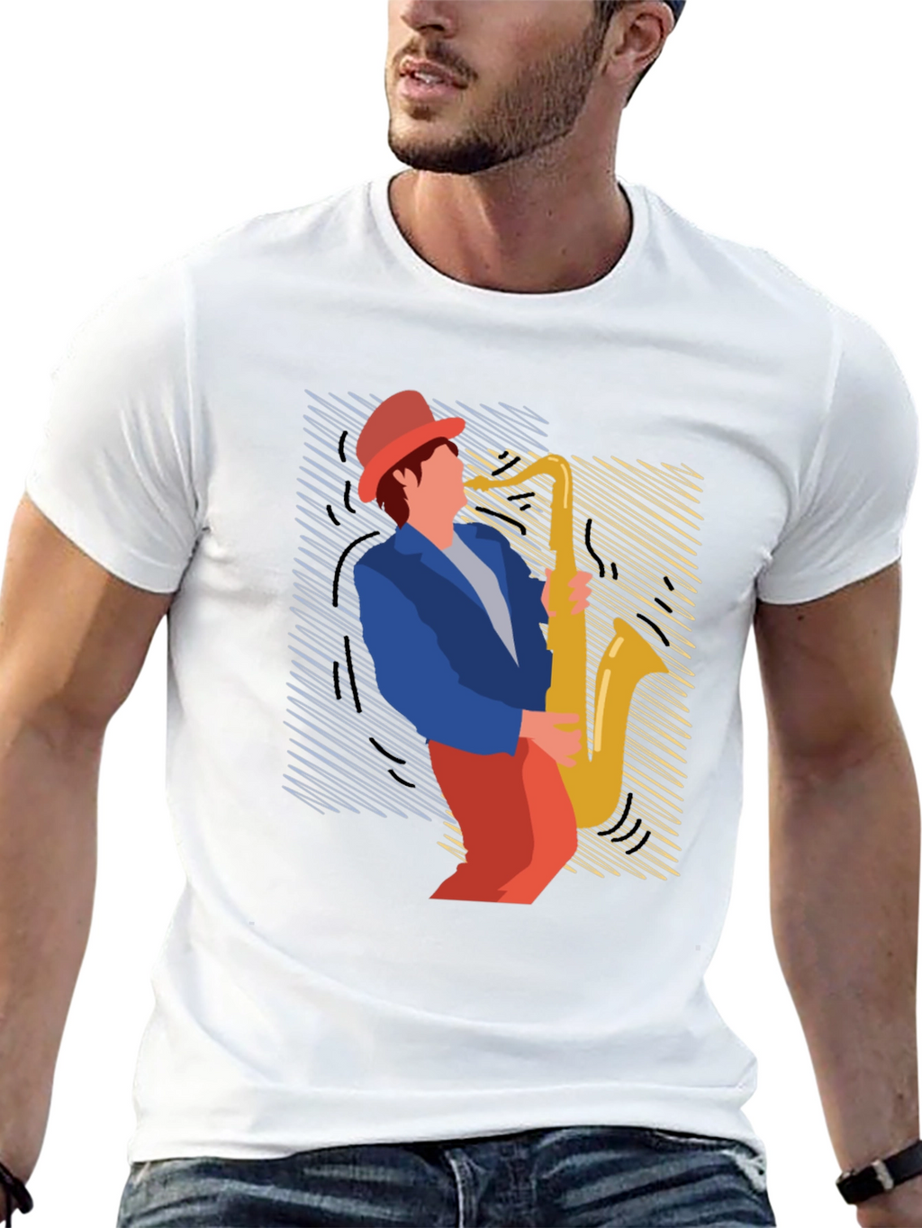 Jazz Saxophone Graphic Tee