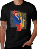 Jazz Saxophone Graphic Tee