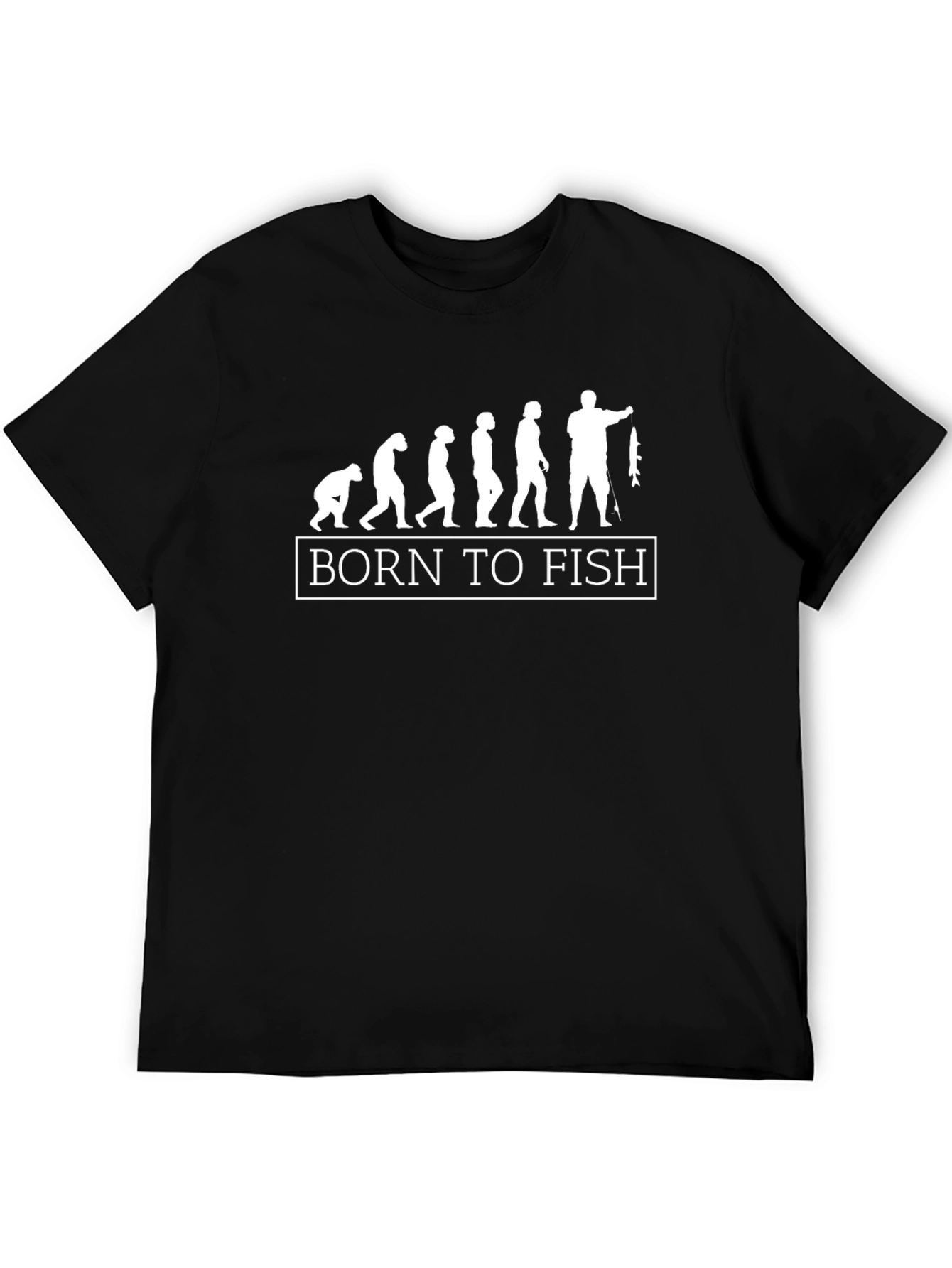Born to Fish Evolution Black T-Shirt