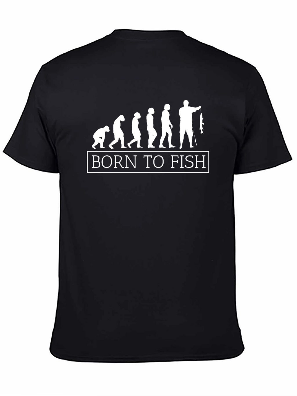 Born to Fish Evolution Black T-Shirt