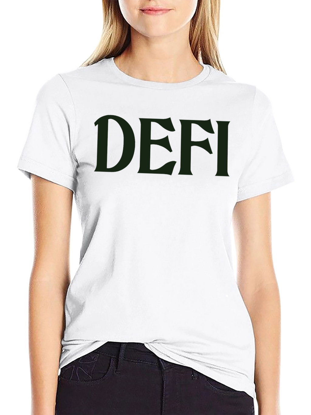 DEFI Black Tee - Modern Style