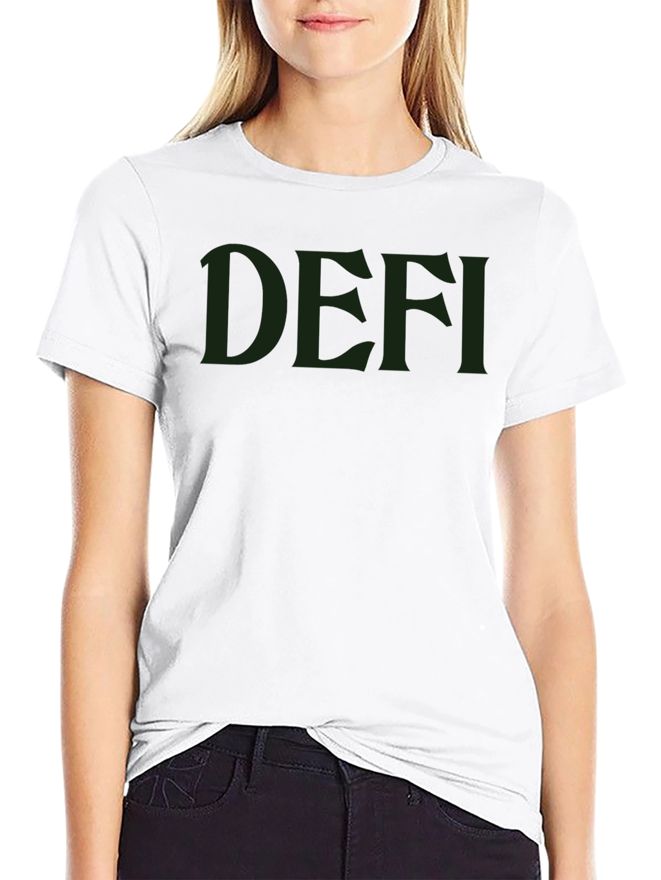 DEFI Black Tee - Modern Style
