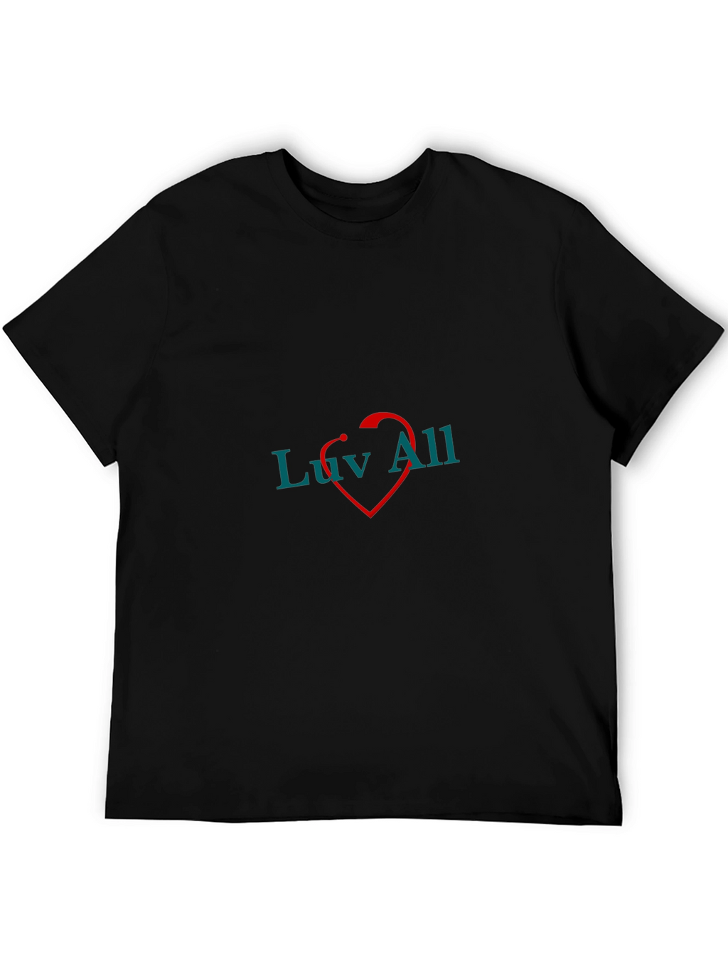Luv All T-Shirt - Black Cotton Graphic Tee