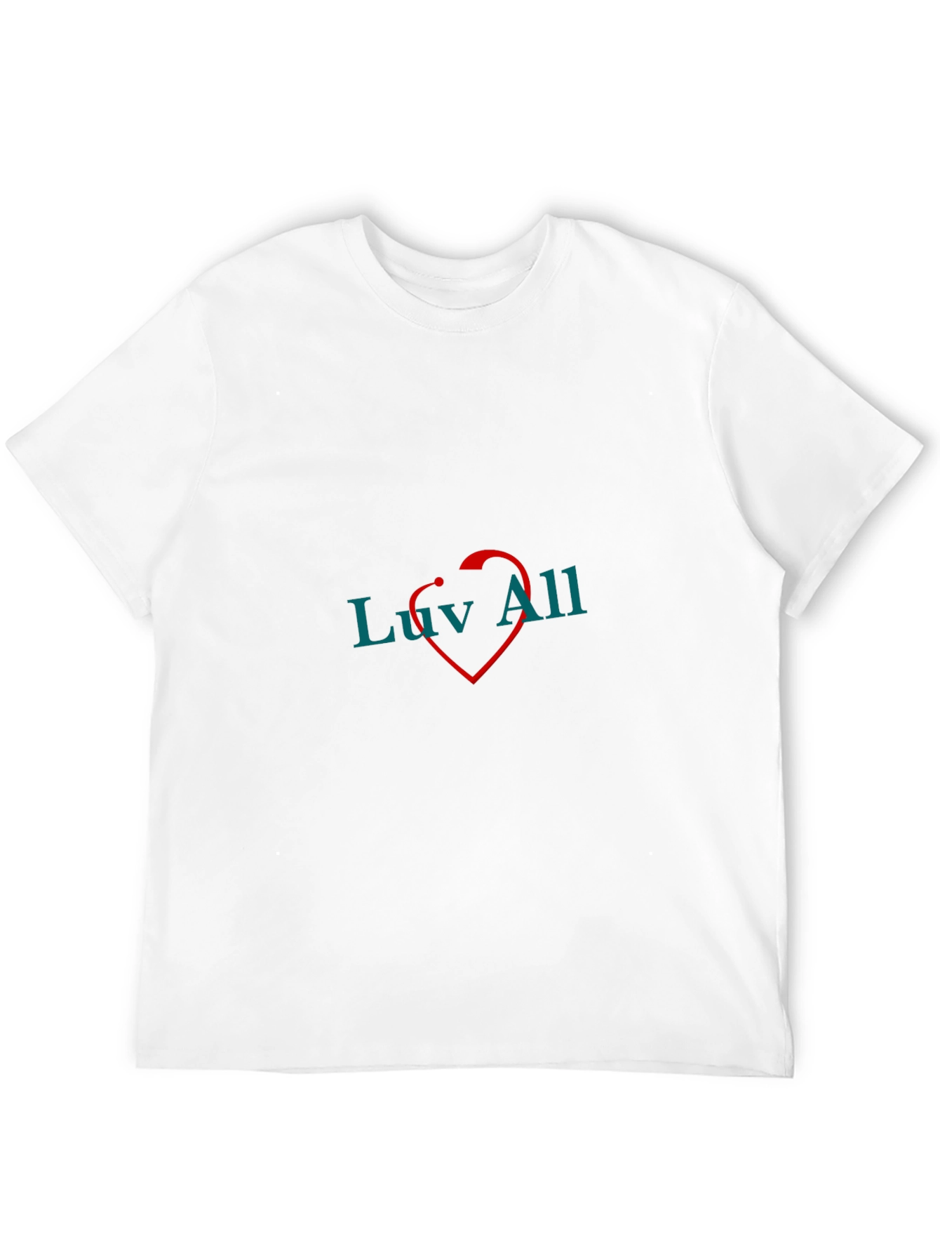 Luv All T-Shirt - Black Cotton Graphic Tee