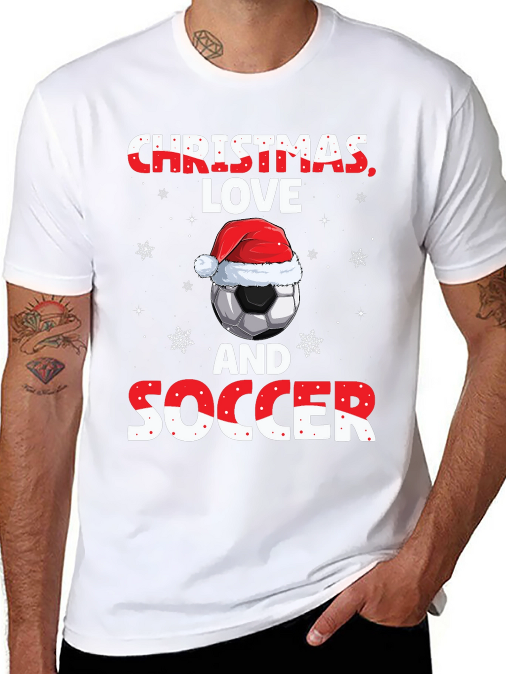 Christmas Love Soccer T-Shirt