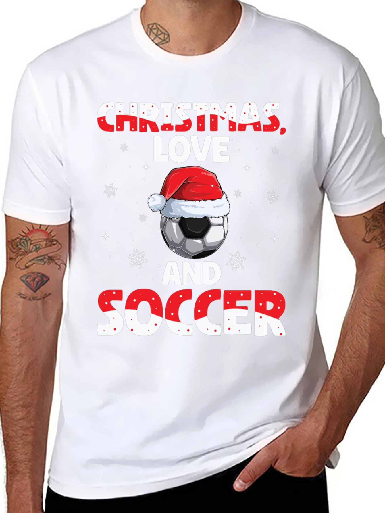 Christmas Love Soccer T-Shirt