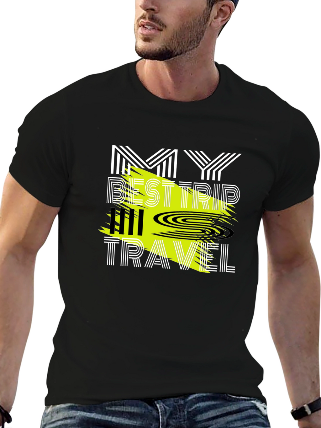 My Best Trip All Travel Graphic Tee - Black