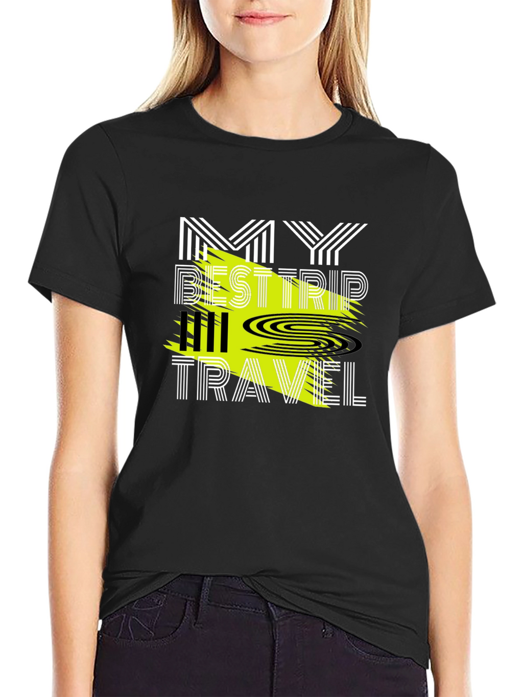 My Best Trip All Travel Graphic Tee - Black
