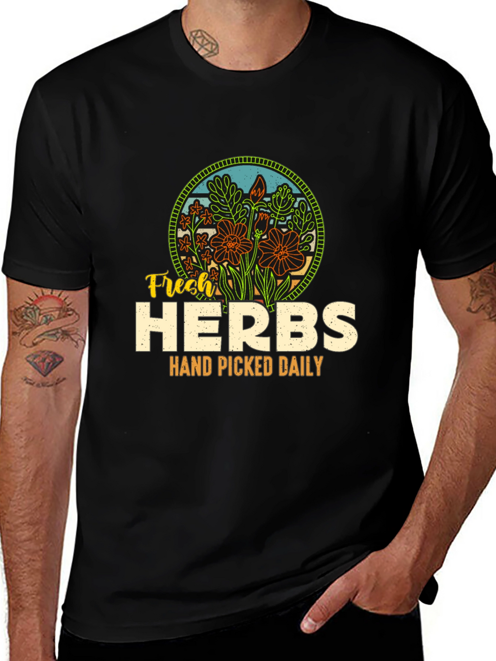 Fresh Herbs Graphic Tee - Hand Picked Daily