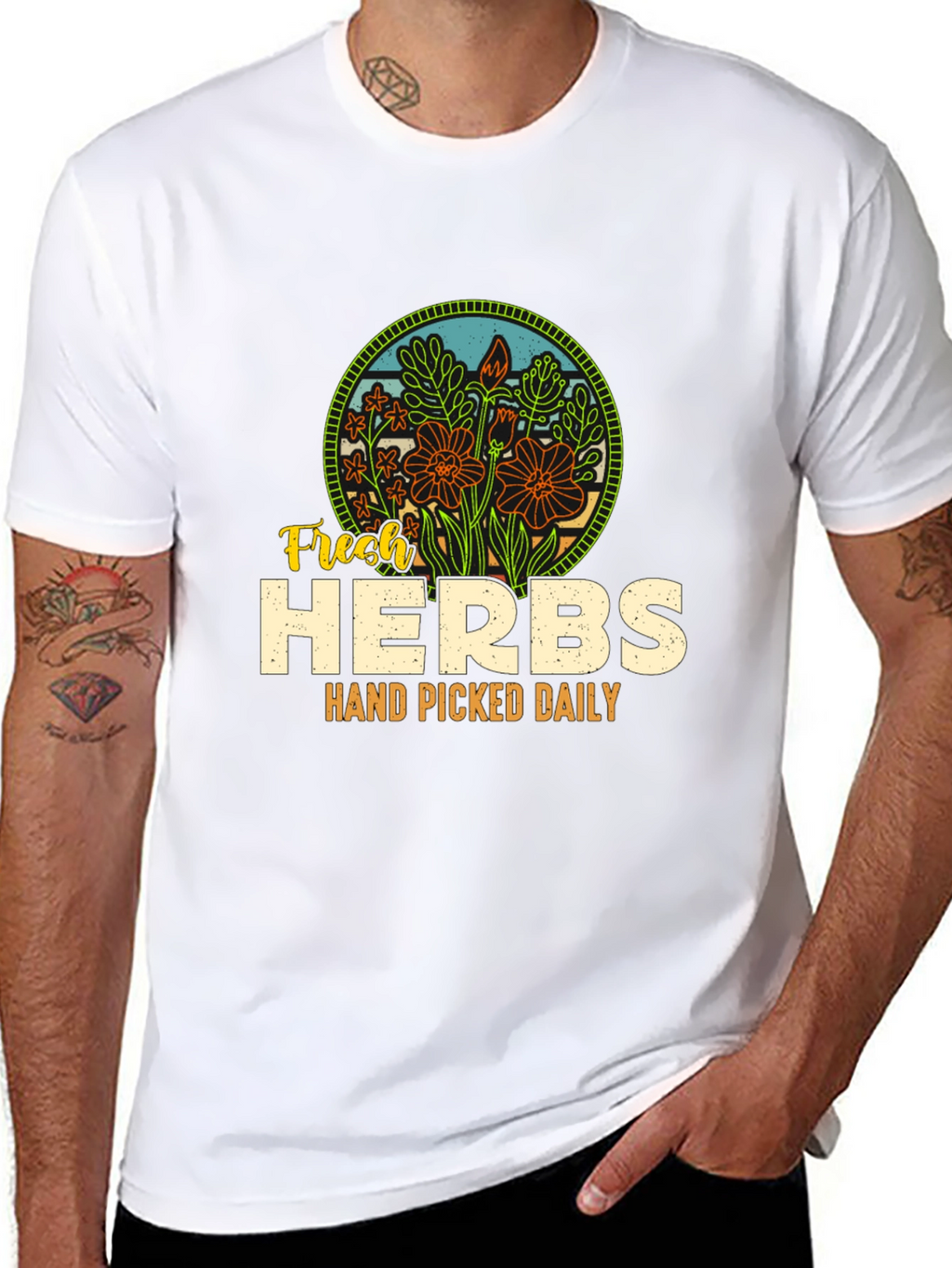Fresh Herbs Graphic Tee - Hand Picked Daily