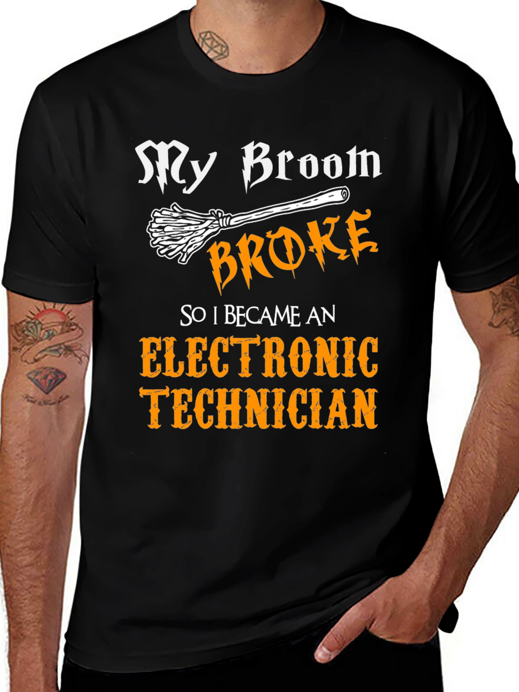 My Broom Broke Electronic Technician T-Shirt
