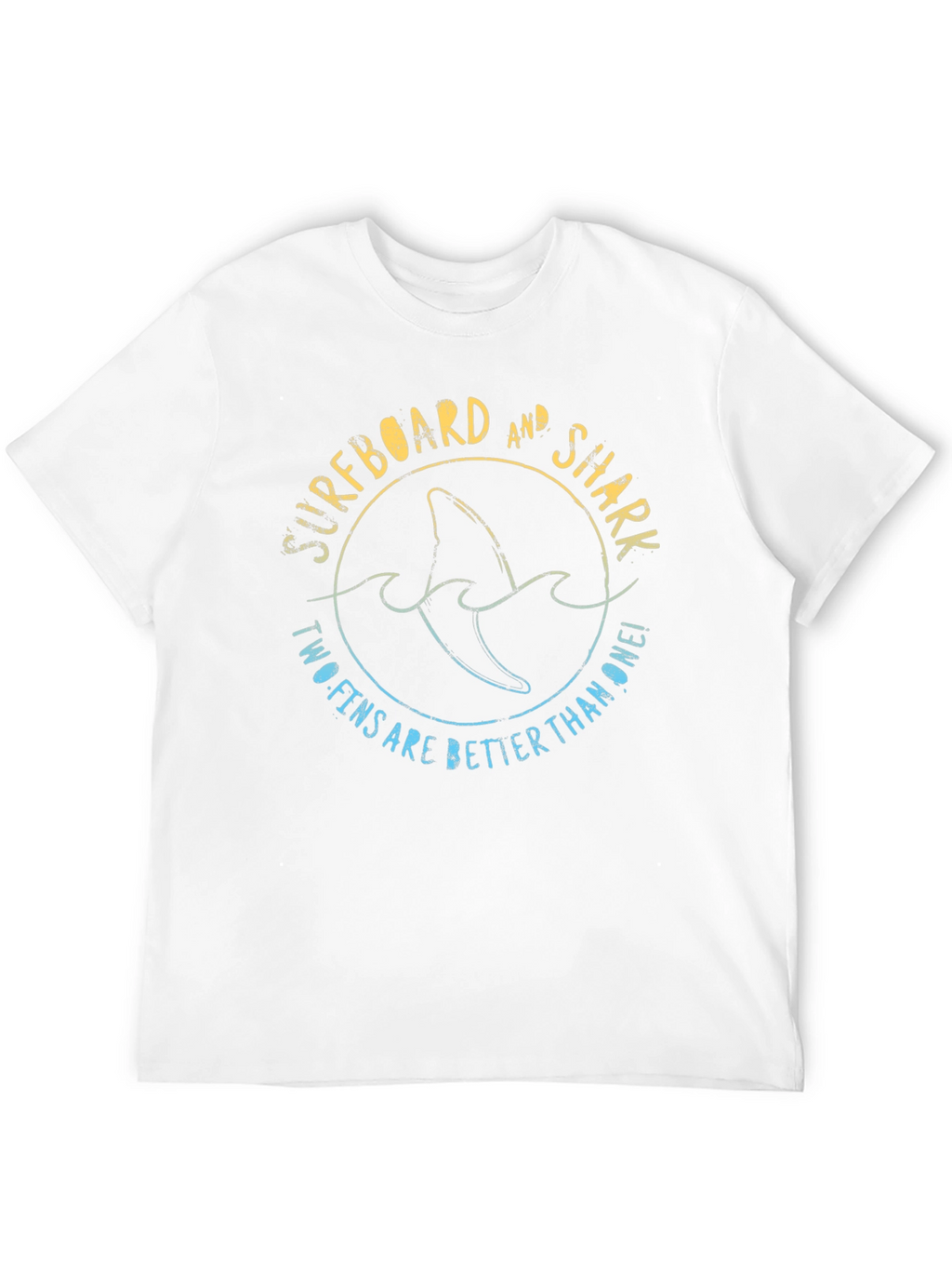 Surfboard Shark Fin Graphic T-Shirt