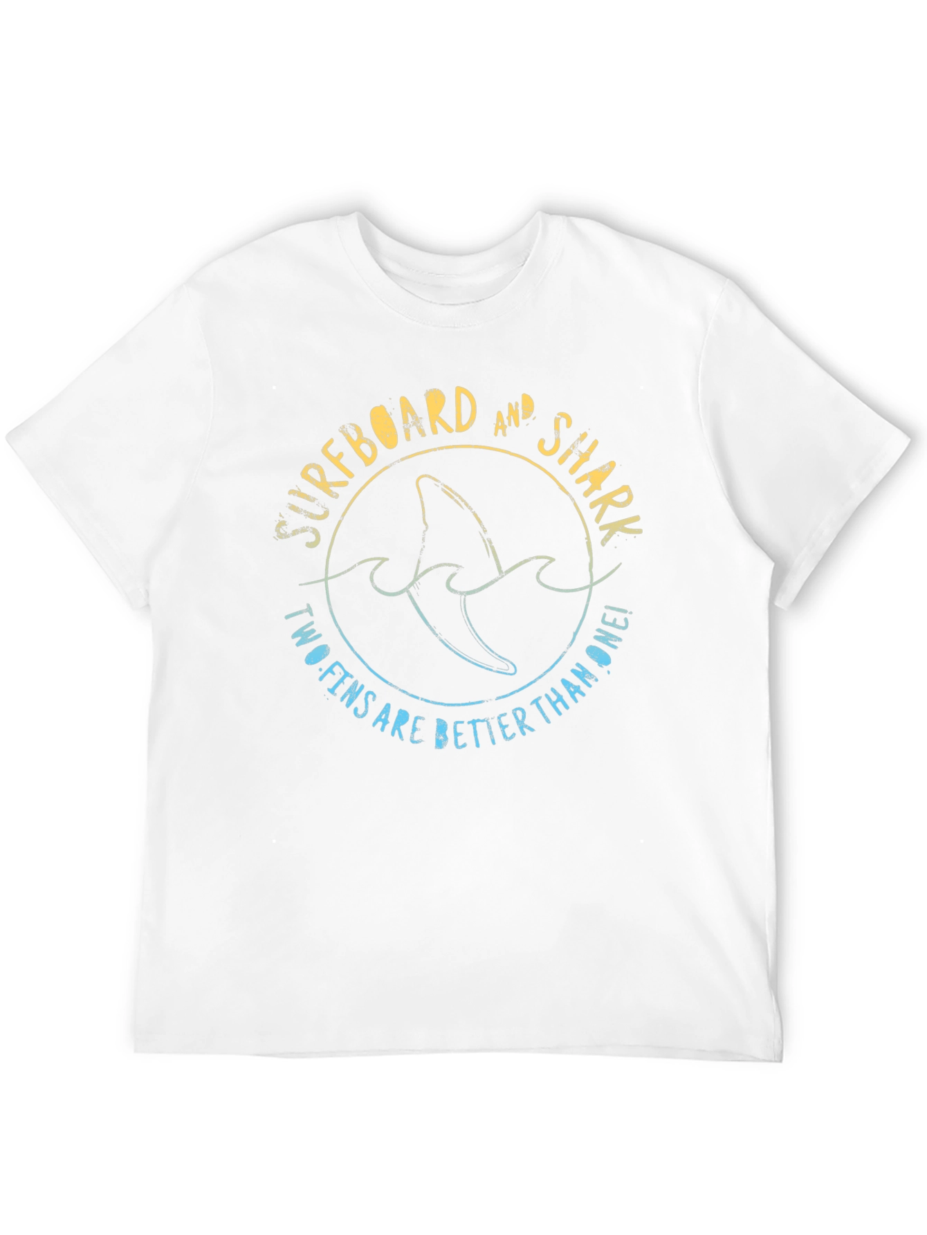 Surfboard Shark Fin Graphic T-Shirt
