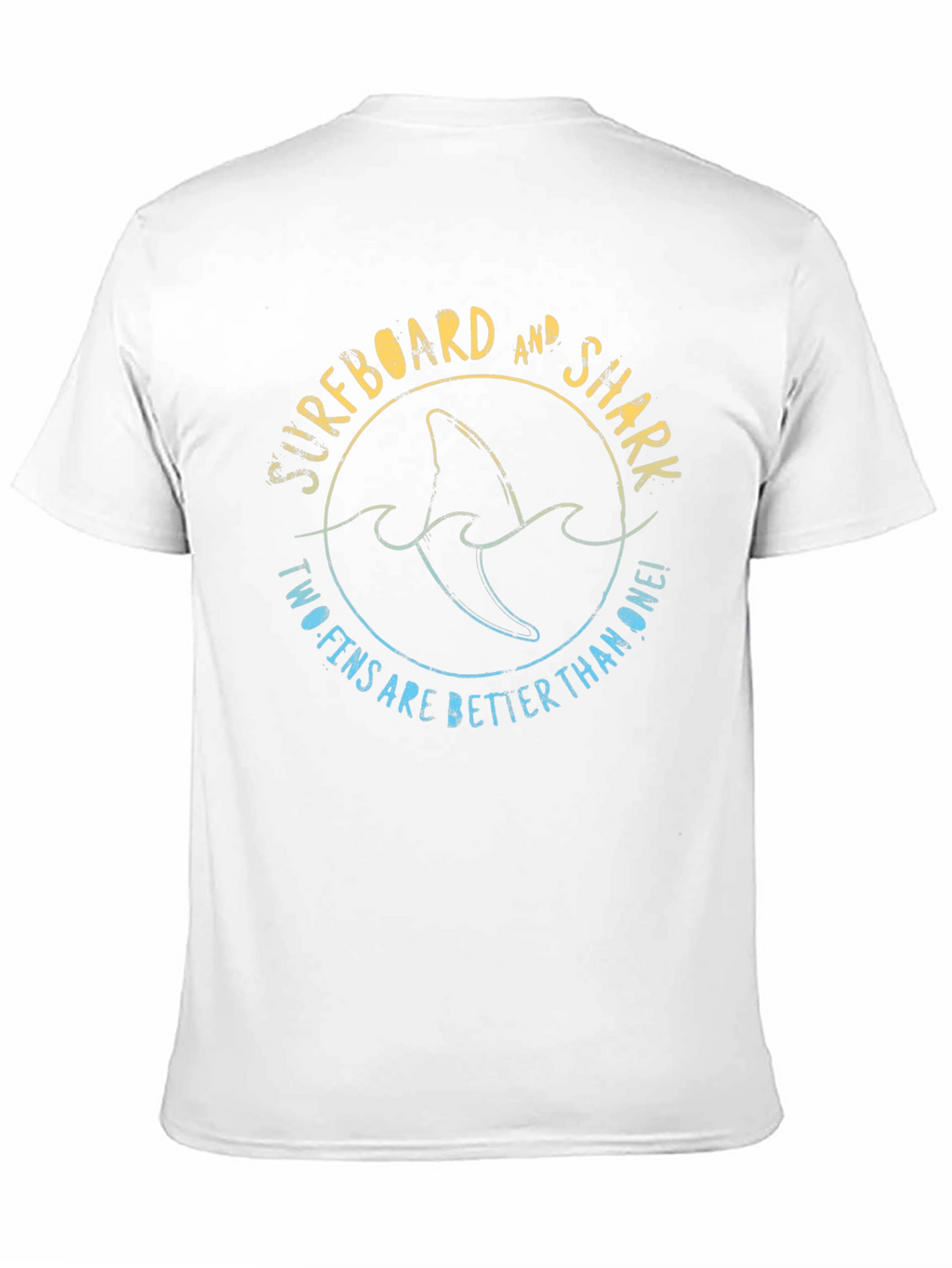 Surfboard Shark Fin Graphic T-Shirt