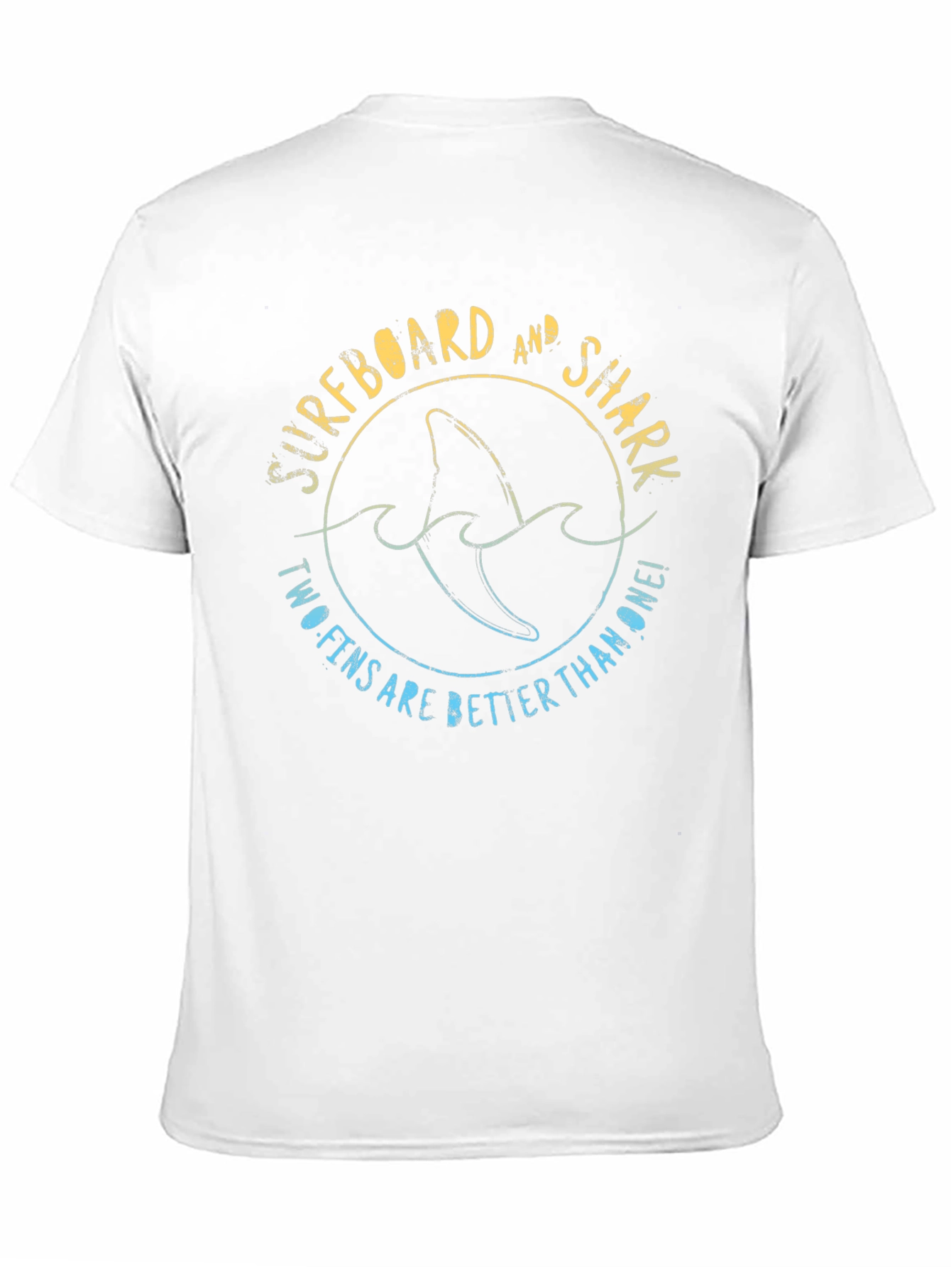 Surfboard Shark Fin Graphic T-Shirt