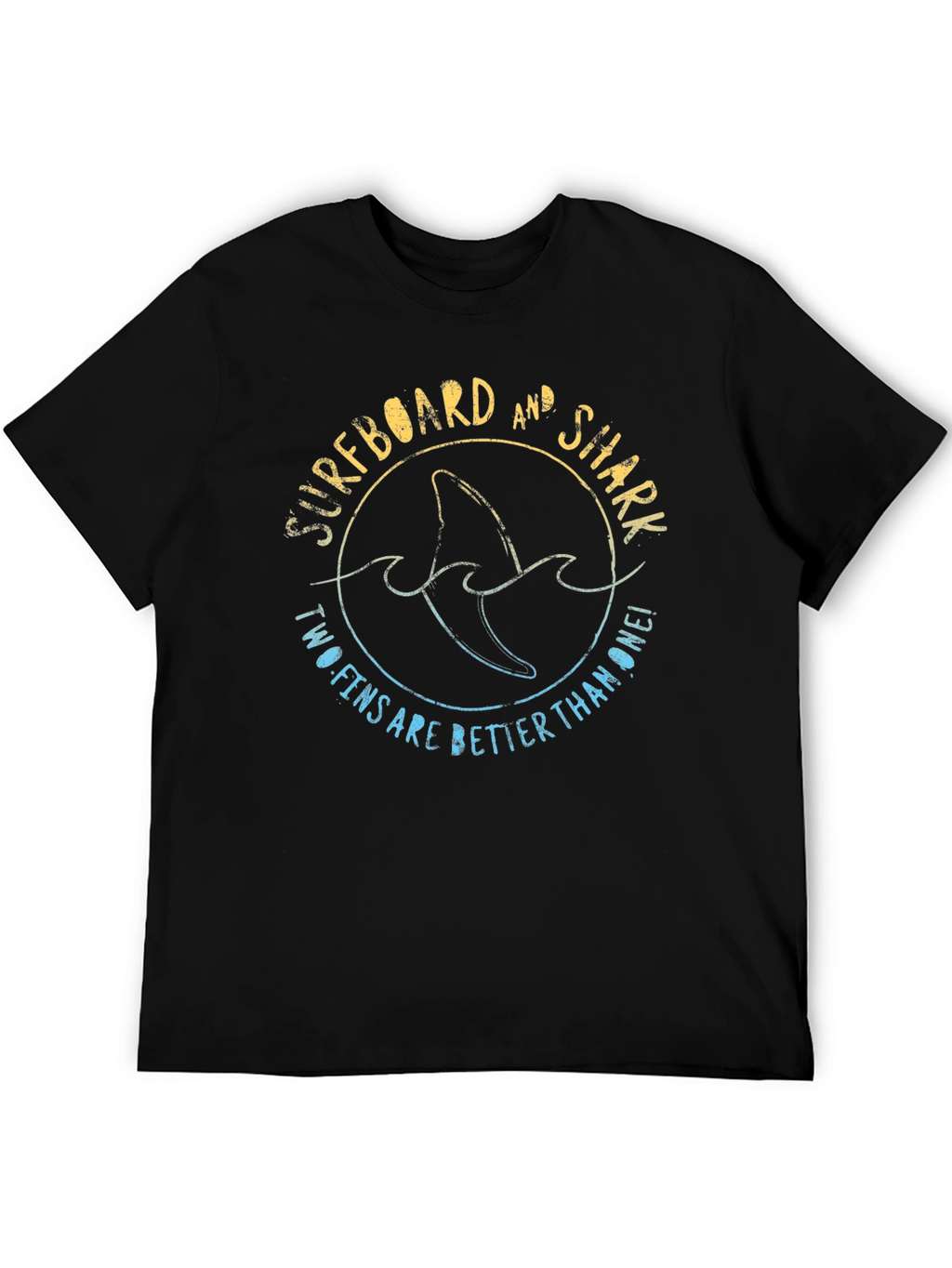 Surfboard Shark Fin Graphic T-Shirt