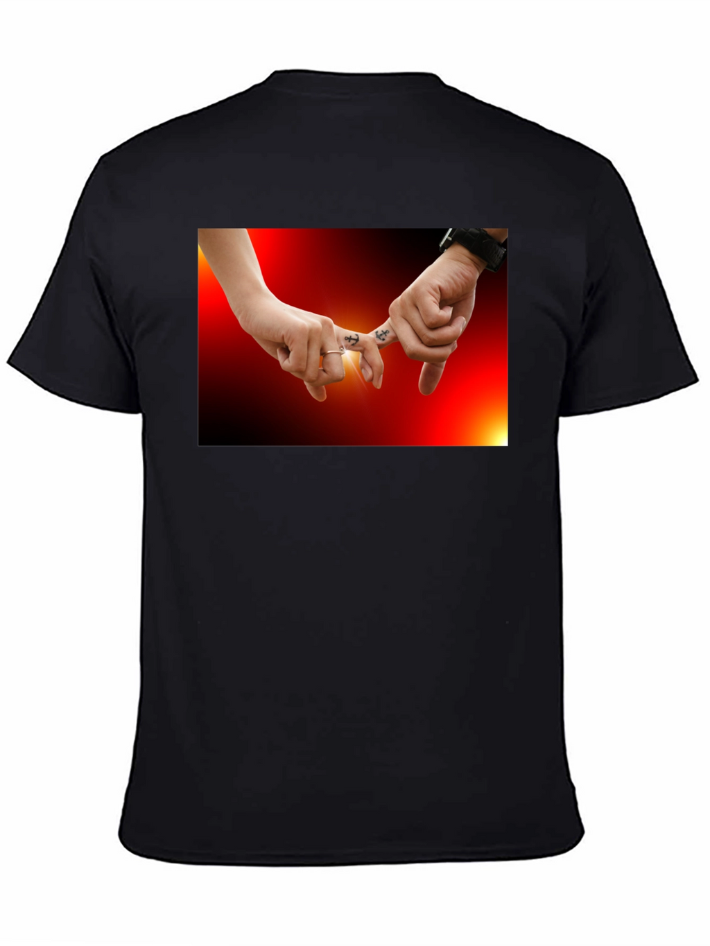 Pinky Promise Graphic Tee -  Trendy Black T-Shirt
