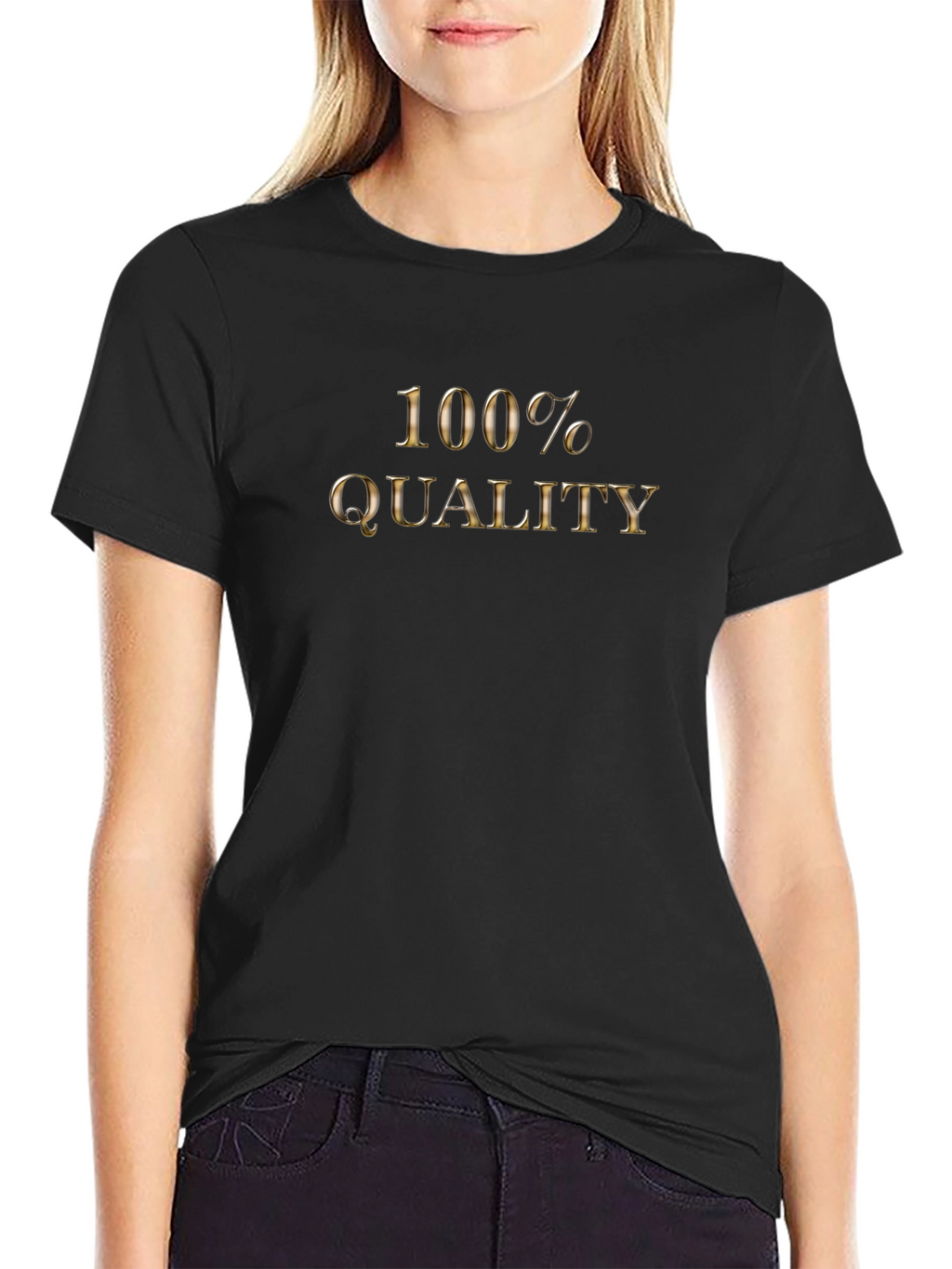 100% Quality Black Graphic T-Shirt