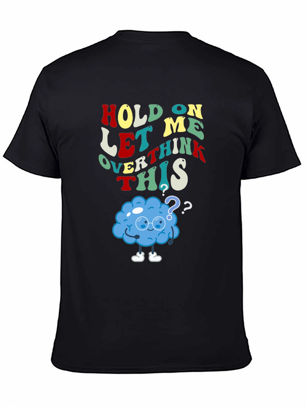 Overthinking T-Shirt - Black Cotton Short Sleeve Tee