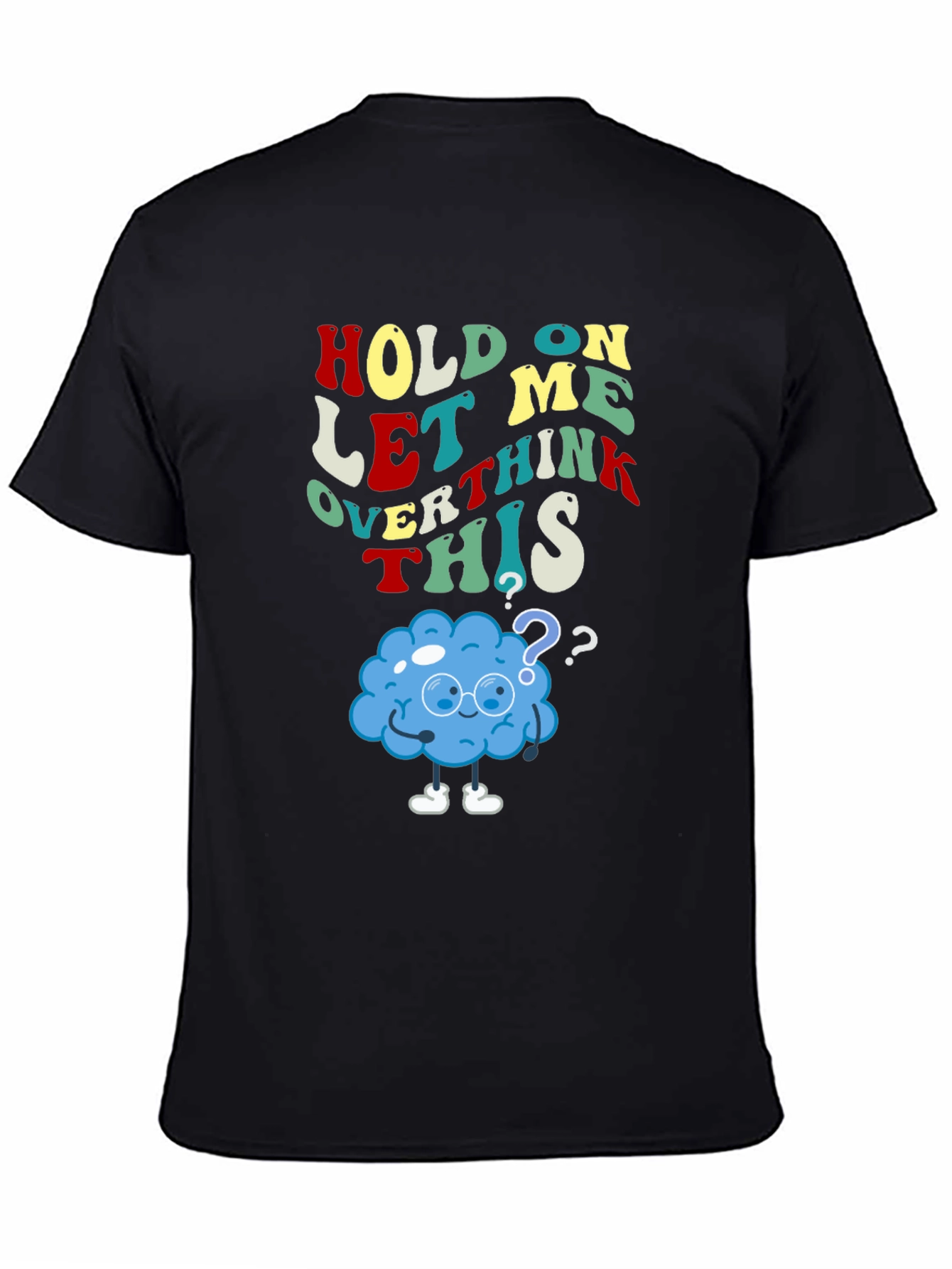 Overthinking T-Shirt - Black Cotton Short Sleeve Tee