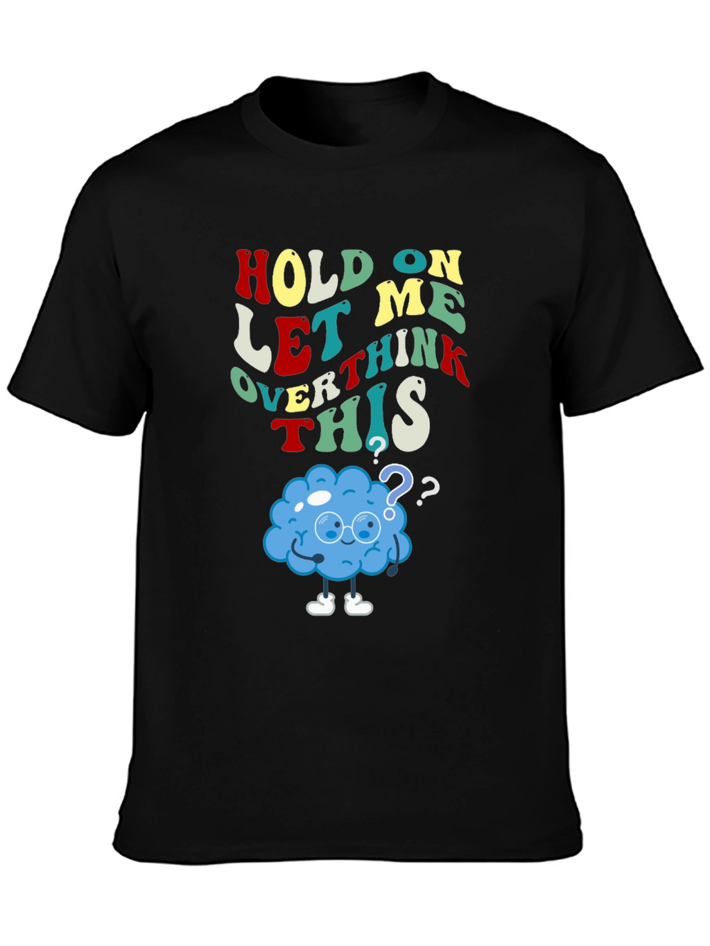 Overthinking T-Shirt - Black Cotton Short Sleeve Tee