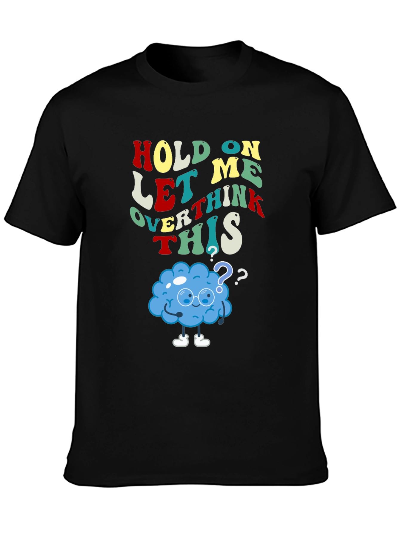 Overthinking T-Shirt - Black Cotton Short Sleeve Tee