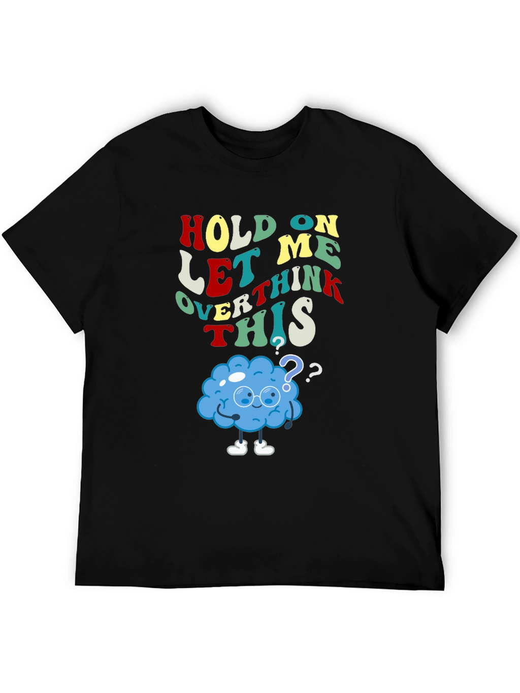Overthinking T-Shirt - Black Cotton Short Sleeve Tee