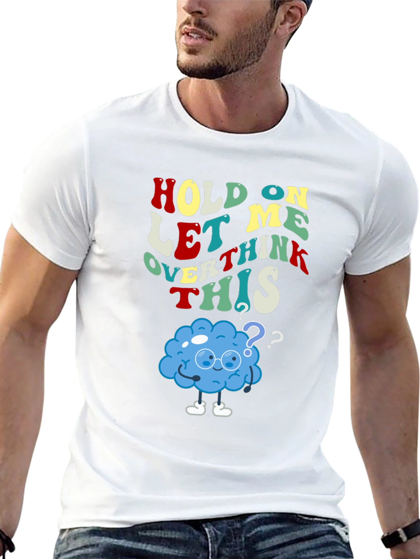 Overthinking T-Shirt - Black Cotton Short Sleeve Tee