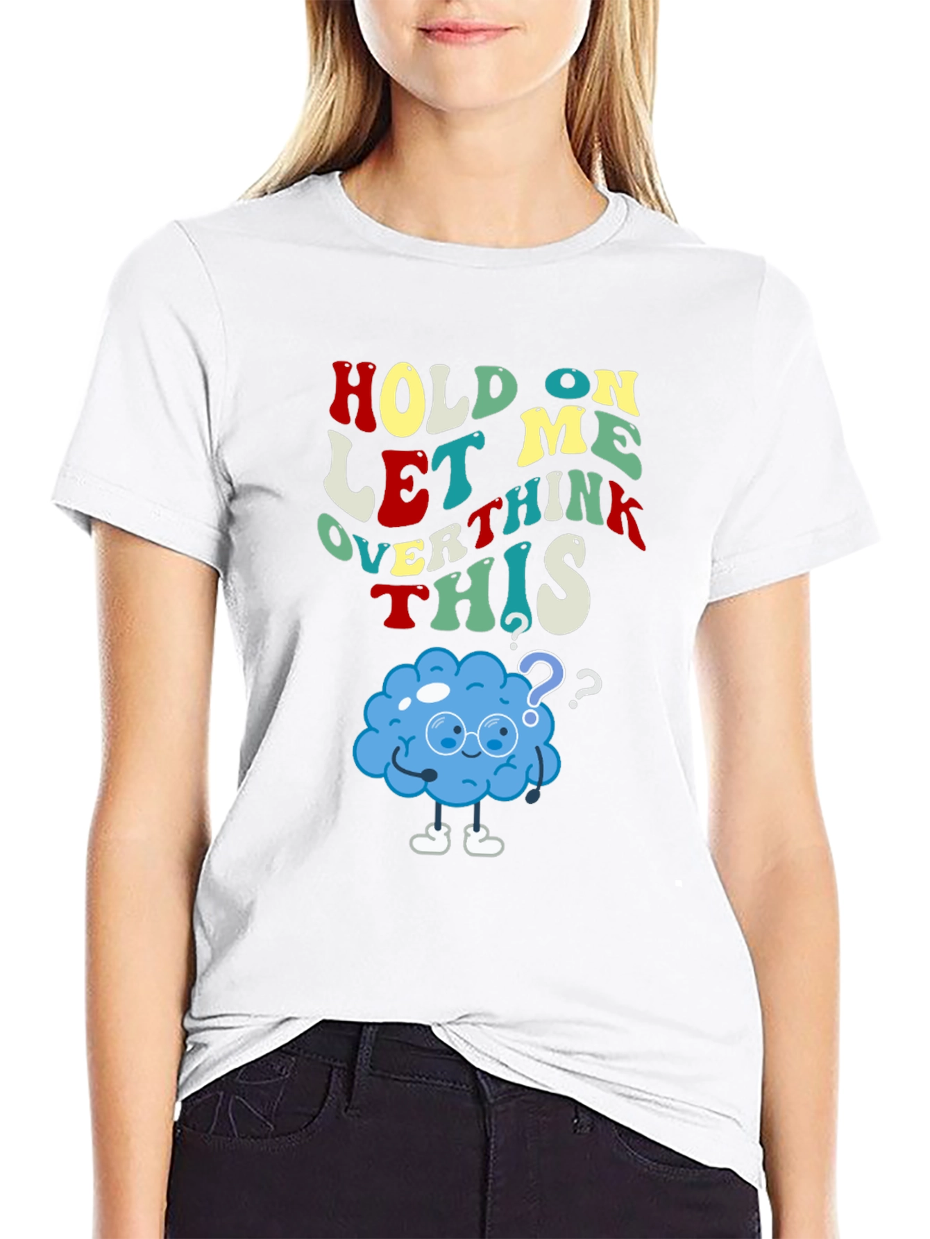 Overthinking T-Shirt - Black Cotton Short Sleeve Tee