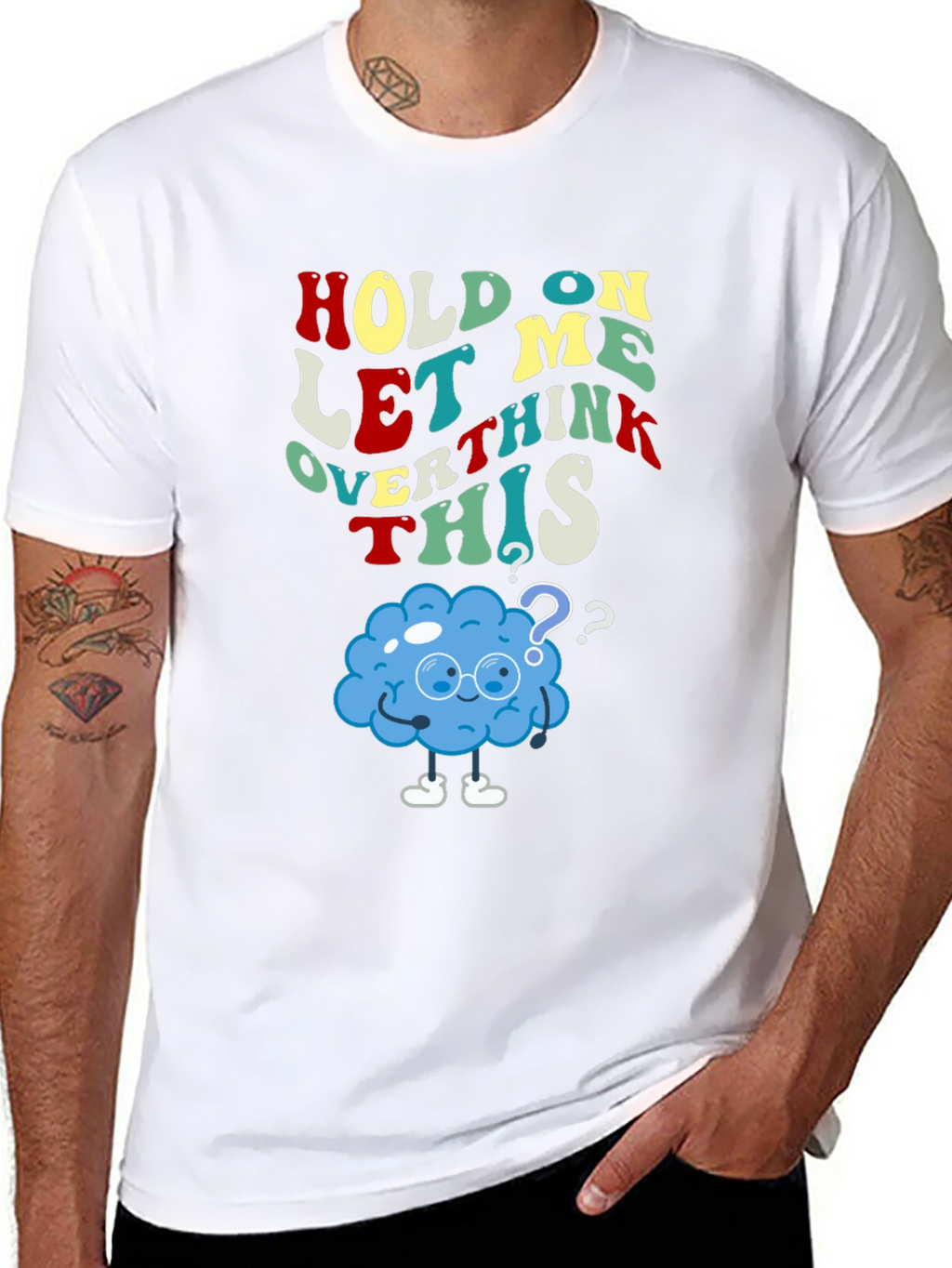 Overthinking T-Shirt - Black Cotton Short Sleeve Tee